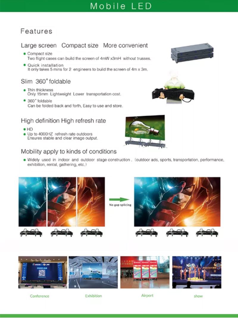 Foldable LED Screen For Advertising a9