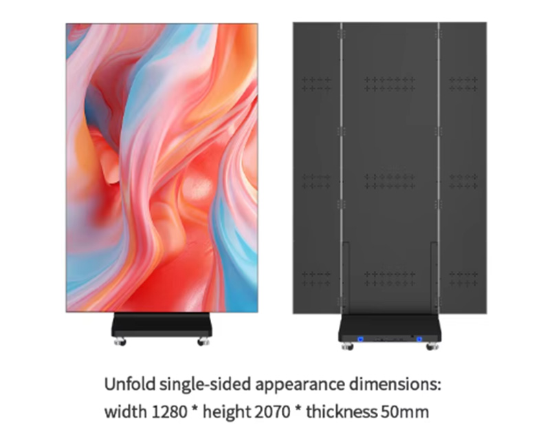 Three-Folding Indoor P1.8 P2.5 HD GOB LED Poster Screen b13