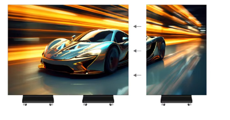 Three-Folding Indoor P1.8 P2.5 HD GOB LED Poster Screen b18