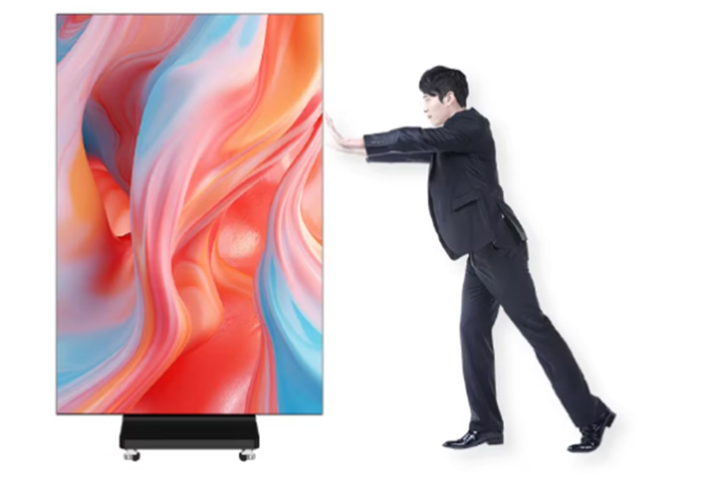 Three-Folding Indoor P1.8 P2.5 HD GOB LED Poster Screen b19