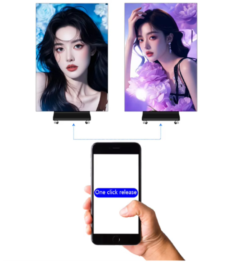 Three-Folding Indoor P1.8 P2.5 HD GOB LED Poster Screen b20