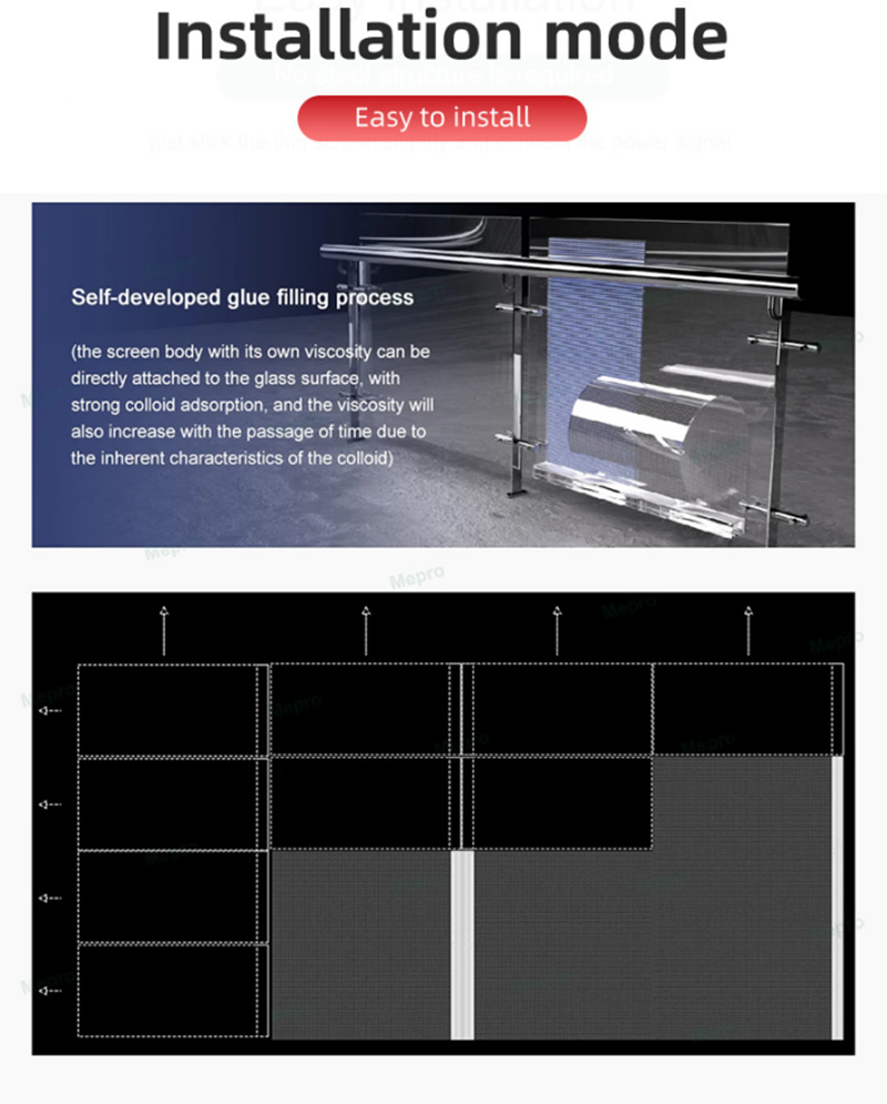 Transparent film screen b26