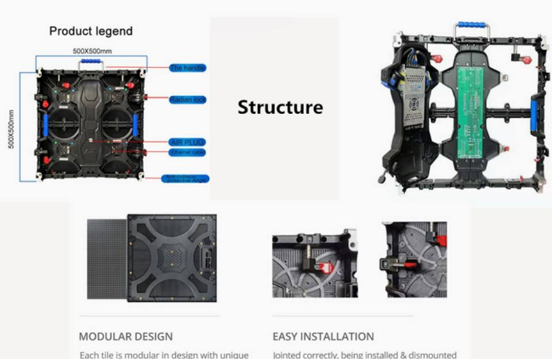 Curved Stage Rental LED Display b39