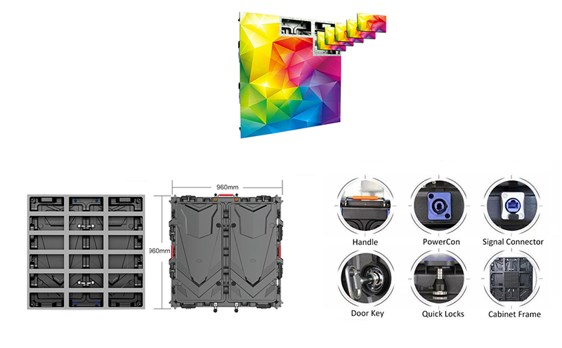 Exterior LED Display 960x960mm Outdoor LED Screen P5 P8 P10 c1