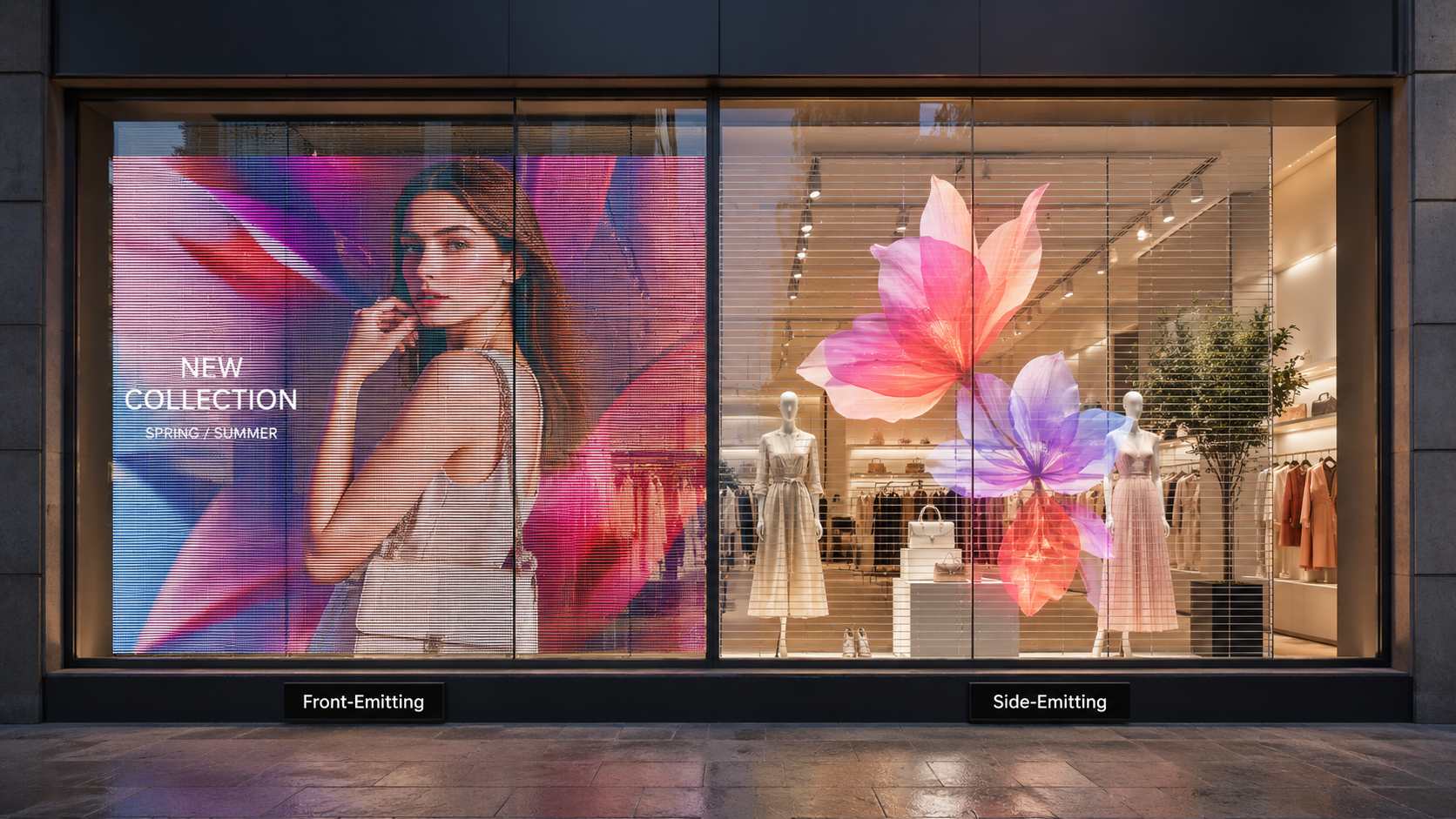 Front-Emitting vs Side-Emitting Transparent LED Screens Which Is Better for Retail Windows