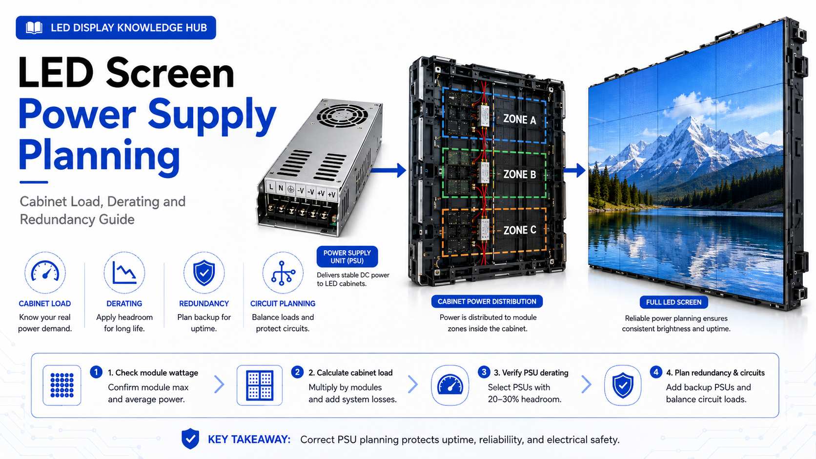How Many Power Supplies Does an LED Screen Need Load Calculation, Redundancy and Cost Guide